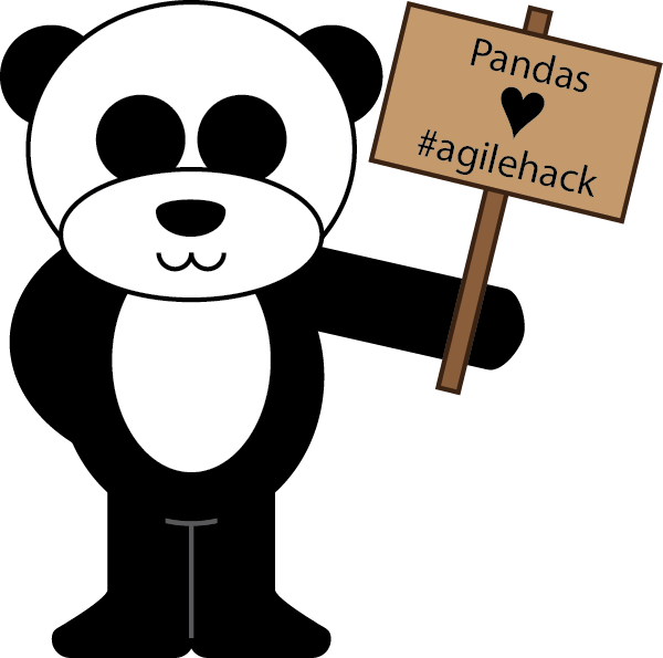 danielknell's tweet image. lots of pandas at #agilehack