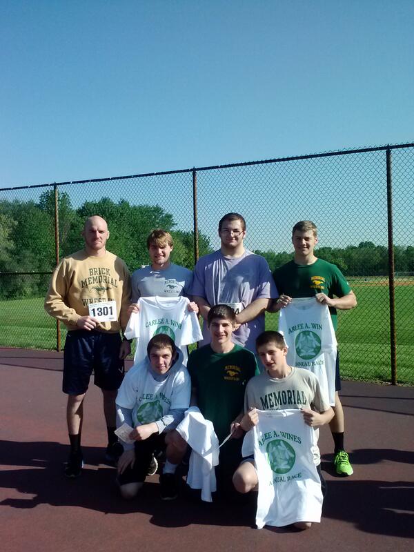 Mike__Denver's tweet photo. Representing Brick Memorial at the annual Carlee Wines run/walk #family http://t.co/SaO6lB2LDq