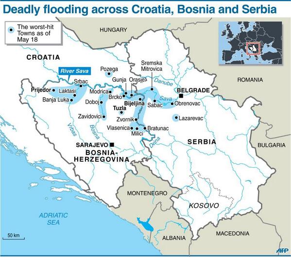AFP's tweet photo. Toll mounts as thousands in Serbia, Bosnia flee historic floods http://t.co/yC4pk3u8xG via @Yahoo7 http://t.co/IfHxreMVNB