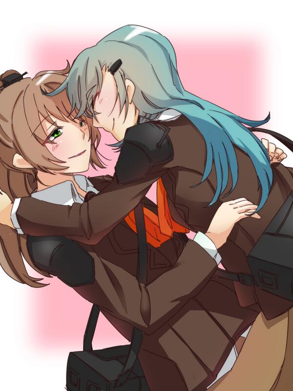 熊野(艦隊これくしょん) ,鈴谷(艦隊これくしょん) 「この前のがアレ過ぎたんでちゃんとそこそこ塗りなおした鈴熊」|空屑・オブ・ザ・レッドのイラスト