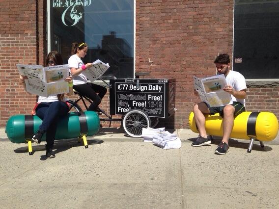 C77DD's tweet photo. Take a break on custom @jamiewolfond emergency benches at #wanteddesign http://t.co/xpQPRGjo6I