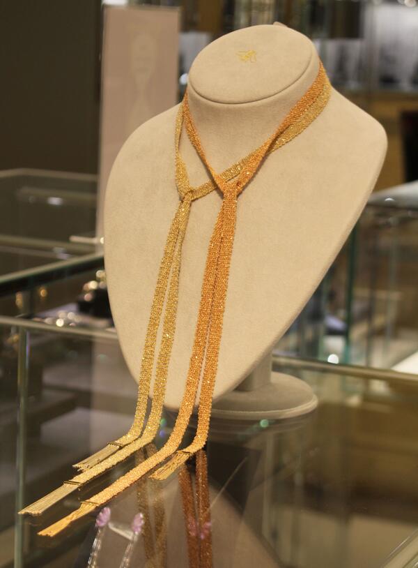 Harrods's tweet photo. "Simplicity is the ultimate sophistication" - #LeonardodaVinci. Which @Carolina_Bucci necklace is your favourite? http://t.co/0ymzNVgRBb