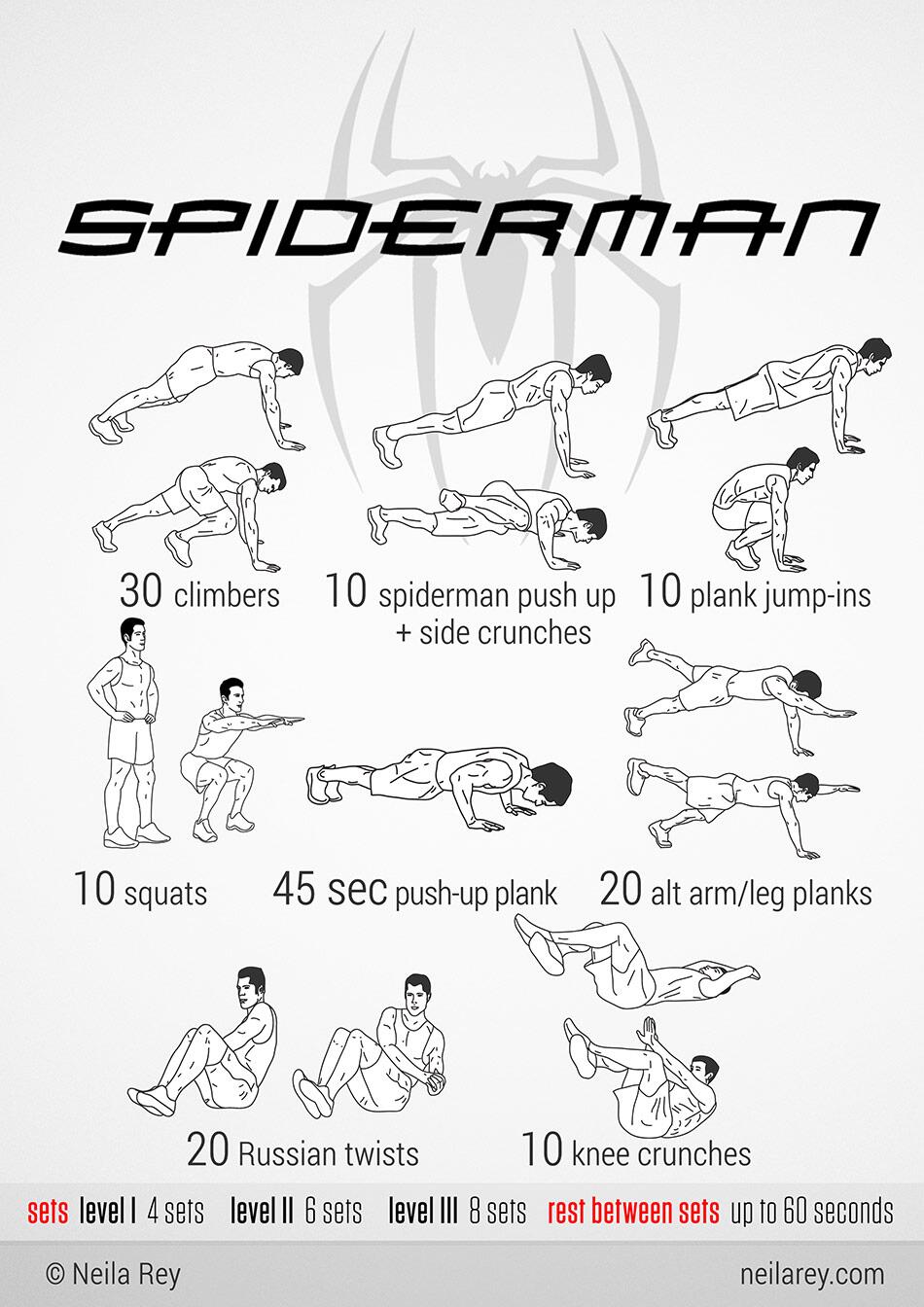 Spiderman workout hot sale