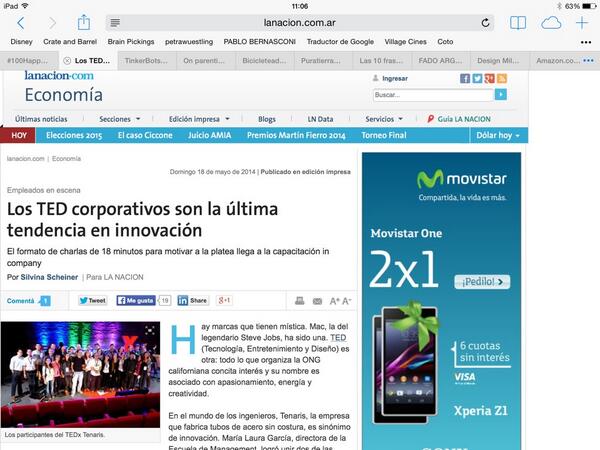 Cuanta emoción #TEDxTenaris ...! 
lanacion.com.ar/m1/1692345-los…