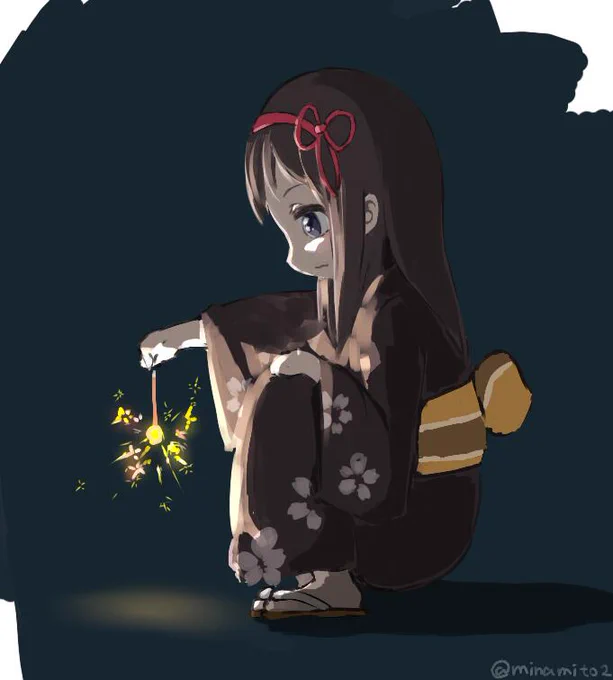 線香花火 遅刻しました…><#まどマギ版真剣深夜のお絵かき60分一本勝負 