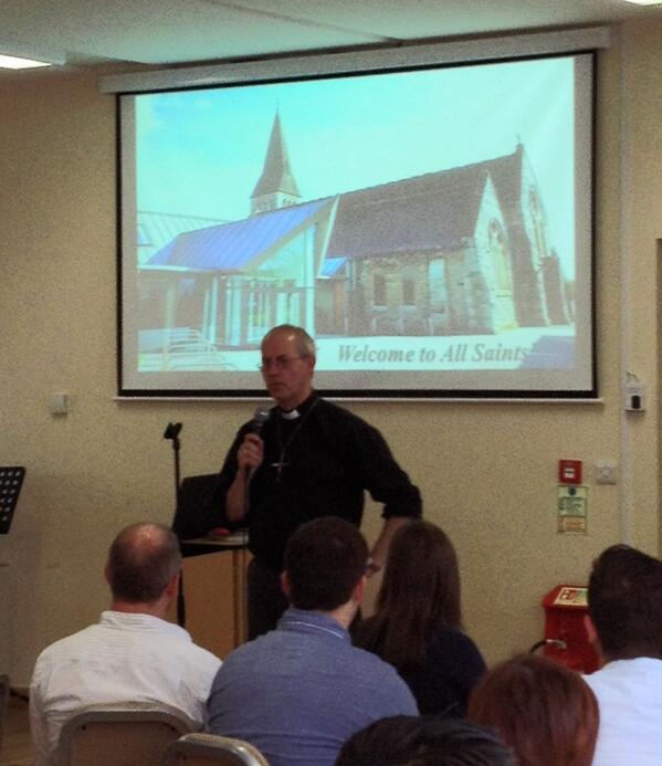 @JustinWelby speaking to young leaders <a href="/allsaintsww/">All Saints' Woodford</a> this afternoon. Great encouragement and real challenge