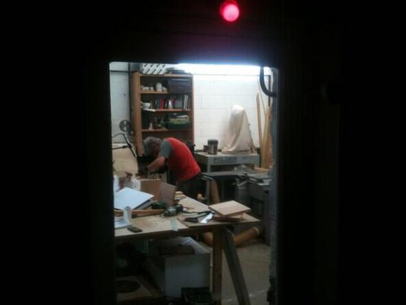 index_gallery's tweet photo. @artnucleus @GMcClafferty recreates 'Box with the sound of its own making' at @index_gallery today... http://t.co/IIeR2jq0RR