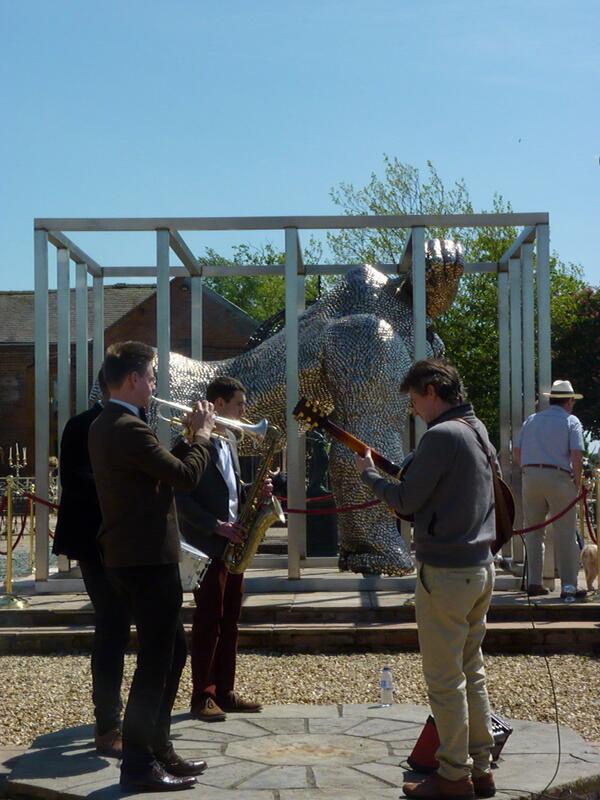 BrownfieldByrne's tweet image. Quartet playing @BritishIronwork Centre on Saturday for the unveiling of the #spoongorilla for #urigeller