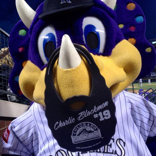 Rockies's tweet photo. RETWEET and you could win a new foam #BlackmonBeard! Available NOW at Rockies Dugout Stores &amp; Coors Field. http://t.co/6cF5Nq2Pbq