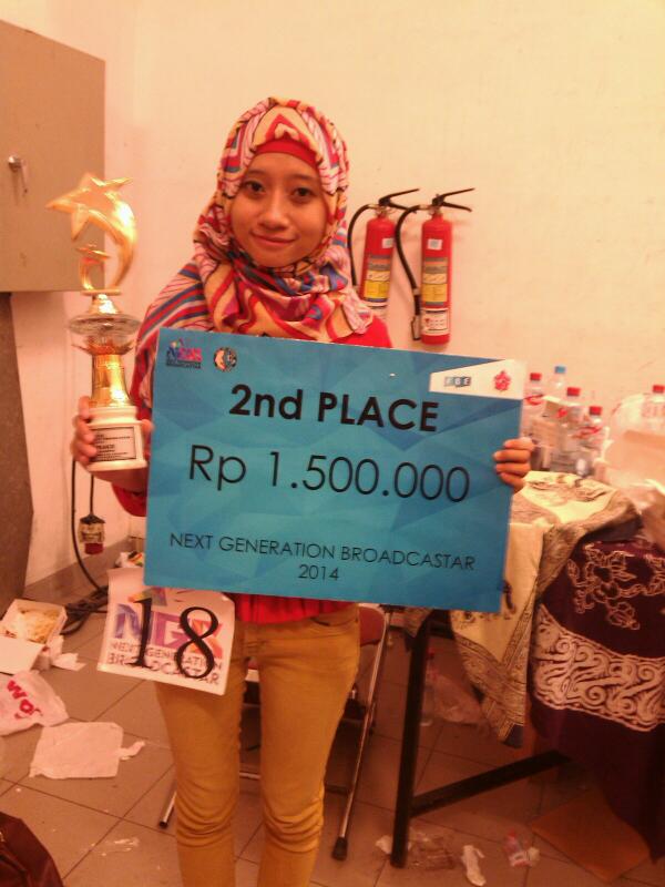 Congratulation for the 2nd winner SHABRINA AYU OKTASARI of NEXT GENERATION BROADCASTAR 2014 ;)