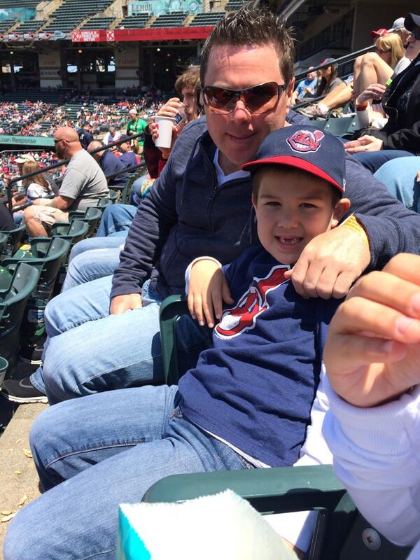 Great day at ballpark!  Go tribe #TribeTown