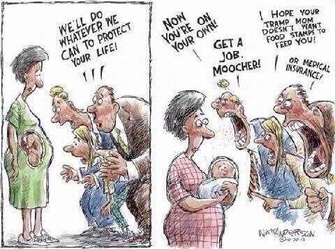 thebaxterbean's tweet photo. Never Confuse #ProLife With #ProGOPLife http://t.co/Fh6lA6dFAj @motherAlston @Macbeth870 @naenae82575 @Lezlie61