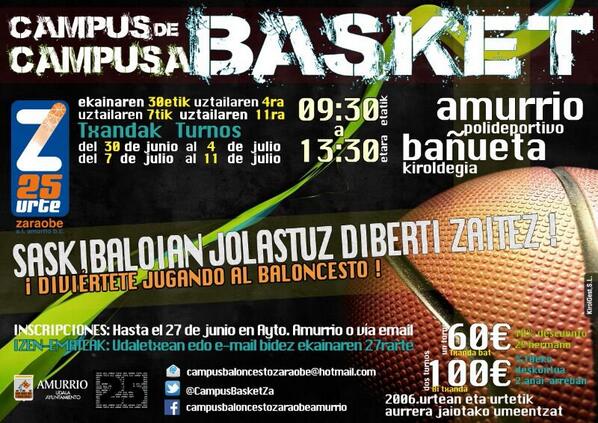 CampusBasketZa's tweet photo. Descanso y notición !!
Ahí va el cartelon para este año http://t.co/VHU4LXxC2c