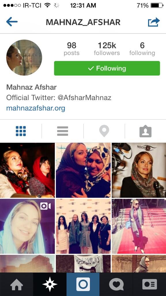 Instagram Mahnaz Afshar