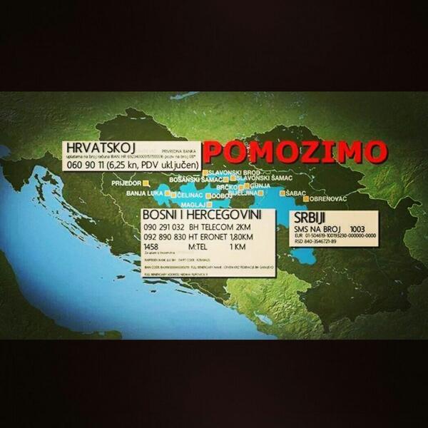 Ujedinjeni u nesreci... #Help #ExYu #Serbia #Bosnia #Croatia #SerbiaFloods #Floods #poplava #pomoc