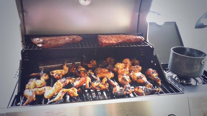Having our Mother's day celebration a week late! Tri-tip and chicken wings/drums and homemade pasta salad<a href="/tag/fuckbeingsick"class="tags"><span>#fuckbeingsick</span></a>