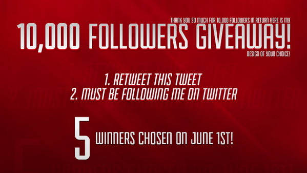 DoctorAlpaca's tweet photo. DESIGN OF YOUR CHOICE GIVEAWAY! PICKING 5 PEOPLE. MUST RT AND FOLLOW TO WIN! ENDS JUNE 1ST!!!! http://t.co/VMsQf2N4me