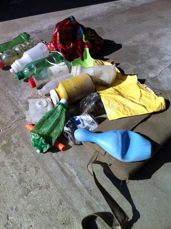 Just some of the trash we collected from the beach today. #MarineDebris #LakeMichigan