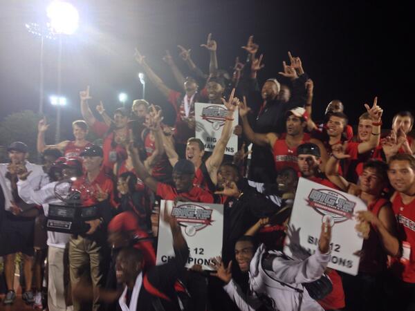 B_DrownTTU's tweet photo. Your Big 12 Men's Champions. http://t.co/PEkoqYkKv4