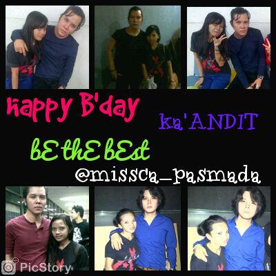 missca_pasmada's tweet photo. Happy b'day drum'r kesayangan @andit_armada be the best Cc @Naru_mee @band_Armada http://t.co/1JNk7H0aGY