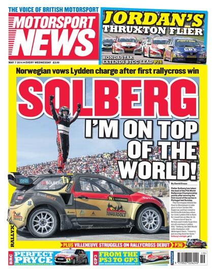 MNmotorsport's tweet photo. New MN out now: @Petter_Solberg takes first #WorldRX win, what now for the Circuit of Ireland + Pirelli Rally report http://t.co/tP91hKTZ9o