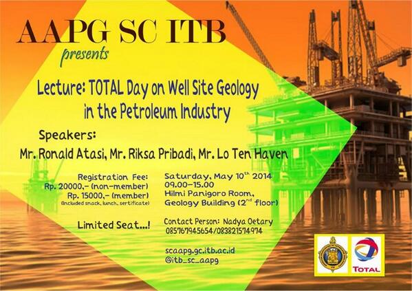 Join our event this weekend with TOTAL! @aapgscunpad