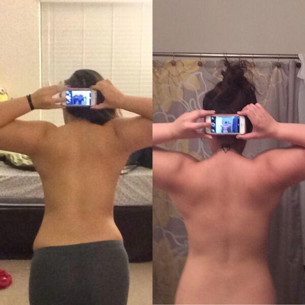 cuhmilly's tweet image. Before and after back progress 💪🙈 #stillinthemaking