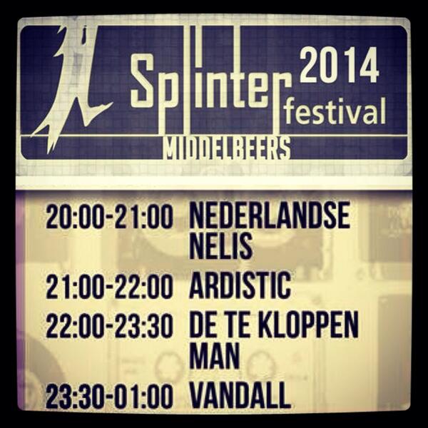 This Saturday - Splinter Festival - Settime 21:00-22:00 #splinter #festival #ardistic #dj <a href="/Splinterfstvl/">Splinterfestival</a>
