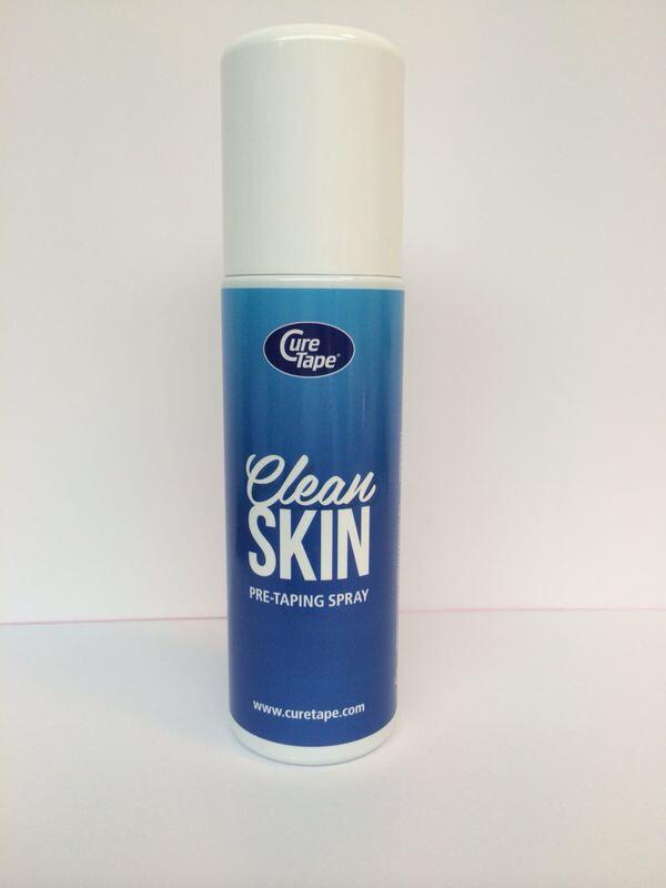 New:CureTape Pre-Taping Spray, skin friendly cleanser, improves the adhesion of tape. Ideal for #kinesiology tape.