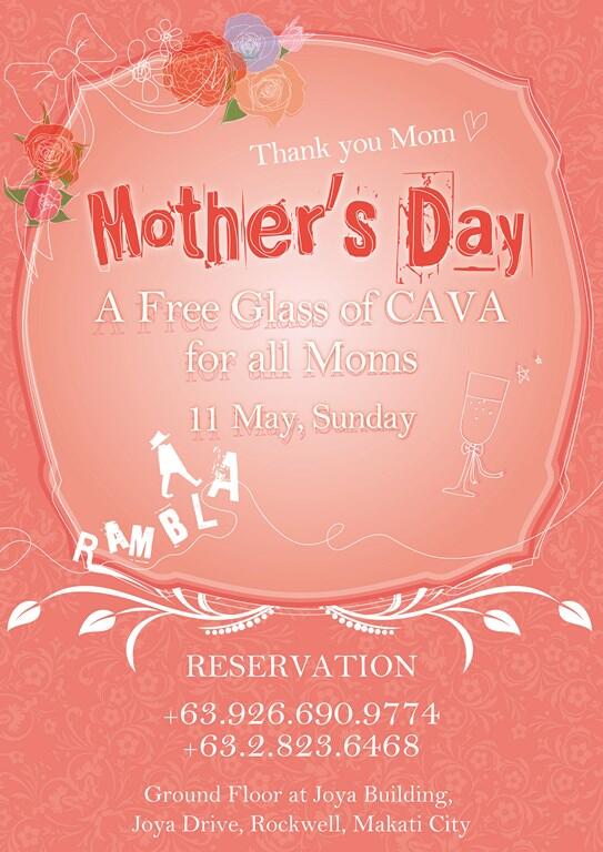 ramblaph's tweet photo. Come to celebrate with us Mom's day @ramblaph A glass of Sparkling wine Cava for all the Moms, May 11 Sunday. http://t.co/IX855bNRCA