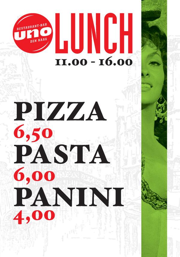 Zin in een lekkere pizza of pasta? Kent u onze lunch actie al? Tot zo! 0702201117