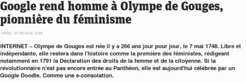 RouteurNews's tweet image. #google rend homme à Olympe de #gouges, #pionnière du #féminisme  routeurnews.com/l5h #mai1748