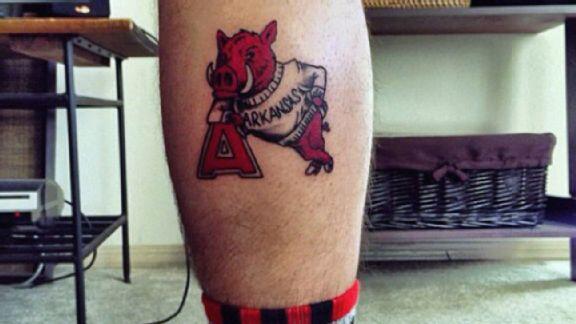 Arkansas Razorbacks Temporary Tattoos  FlagandBannercom