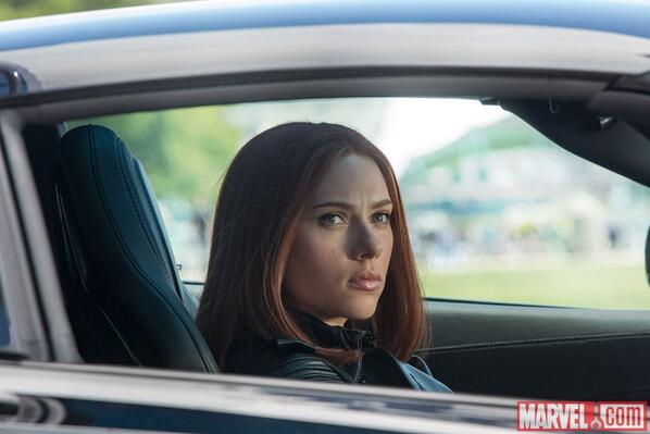 CaptainAmerica's tweet photo. "Can any of you boys direct me to the Smithsonian? I'm here to pick up a fossil." - Black Widow, #CaptainAmerica http://t.co/Es48zCosyX