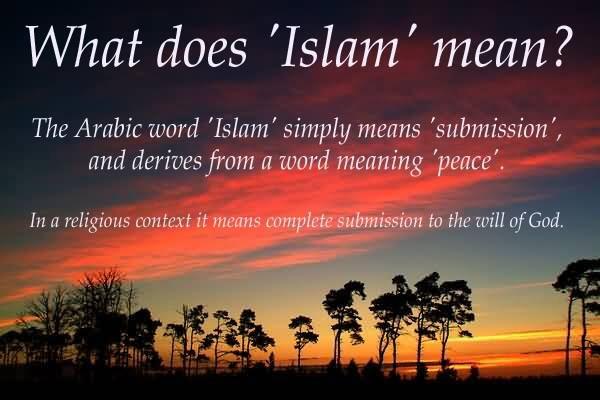 What does "islam" mean ?

#islam #islamophobia  #usa #peace