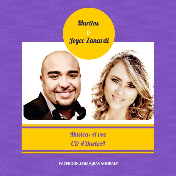 GravadoraNT's tweet photo. Este será mais um dueto abençoado do CD #Duetos4: Marllos, do Sollanza, e @joycezanardi. Lançamento 12/05! http://t.co/7XXPfn1GL3