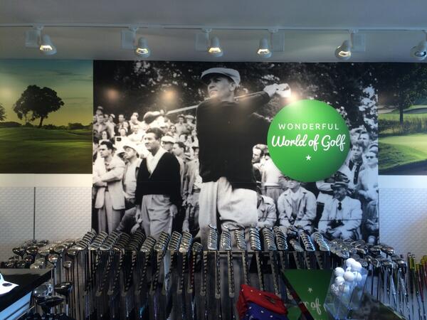 The one and only legend of the game, Ben Hogen. Oh and some top quality golf gear! #wonderfulworldofgolfsunningdale