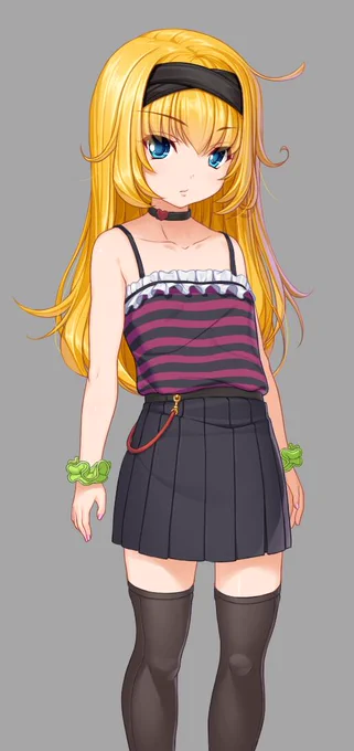 とりあえず金髪娘の立ち絵完成!表情差分も作ったしイメージは固まったかな。次はめがね娘に取り掛かります 