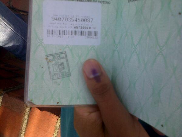 Mel_47813's tweet photo. First time voting #20YearsOfDemocracy #2014elections #Bornfree http://t.co/sXw7V1DAzW