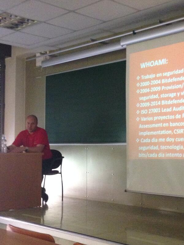 Albert_rodri93's tweet photo. Hablando de antivirus en @CECABLEresearch  #cecable http://t.co/wWavrX6iBz