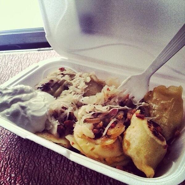 PierogiWagon's tweet photo. Pierogi loaded making our way to #nbc #cityfront plaza. Lunch from 11-1pm http://t.co/VCPXfou0SA