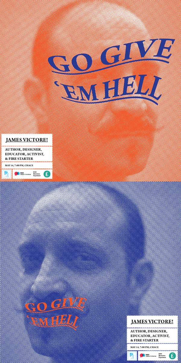 risd_gd's tweet photo. The great @JamesVictore speaks at RISD’s Chace Center Wednesday, May 14! free &amp; open 2 public https://t.co/s8F7uqbwC5 http://t.co/QVjNbKLDtG