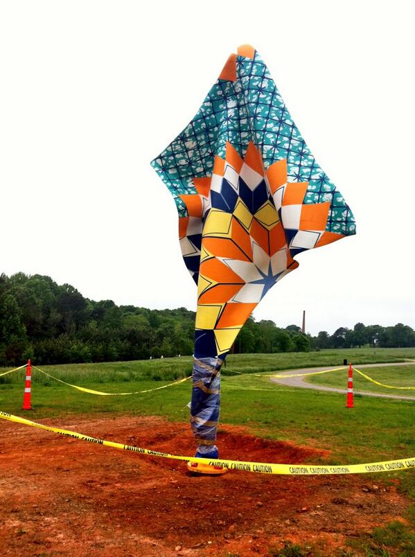 ncartmuseum's tweet image. We're thrilled for the NEW sculpture by Yinka Shonibare! #NCMApark #InstallationProcess #Art