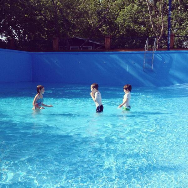 collinsparks's tweet photo. One if the many perks of being a Kamp kid...playing in the @kanakukkkountry pool as it gets filled for summer. http://t.co/S4h3b1omUt