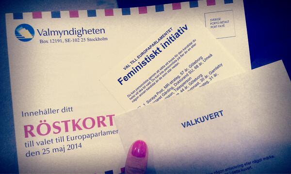 alexandraki's tweet photo. Nu har jag förtidsröstat! #röstarosa #taplats #euval14 http://t.co/SYPJEAObeb