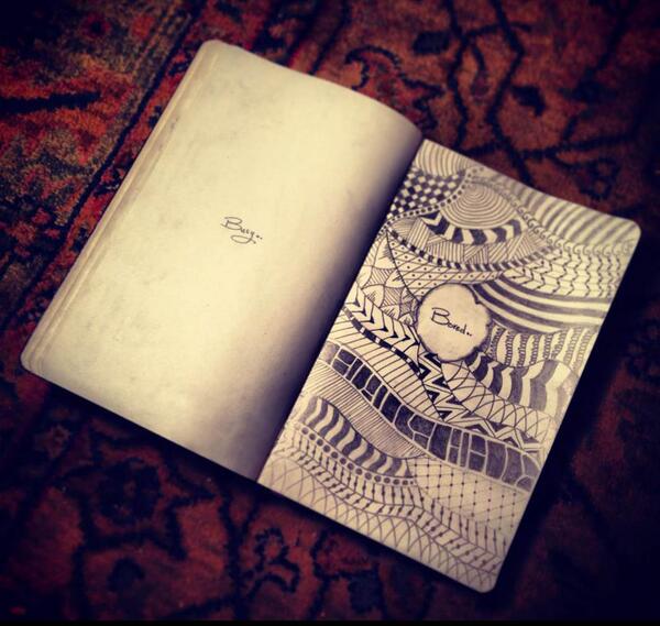 Fan upload of the week! "Bored vs Busy" by Nada Adel. Check out her amazing work: goo.gl/QrjoXe #myMoleskine