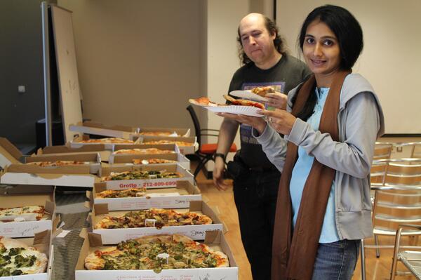 msgpdhackday's tweet image. Nothing beats NY Pizza here at #MSGPDHackday2014