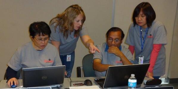 msgpdhackday's tweet image. Team &quot;Bridge Builders&quot; hacking away at #msgpdhackday2014 in Costa Mesa.