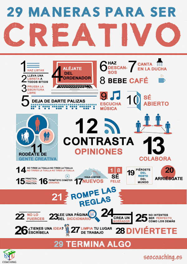 AnaCreativaCo's tweet photo. 29 #Tips para ser #Creativo: http://t.co/LSWU62nSqm