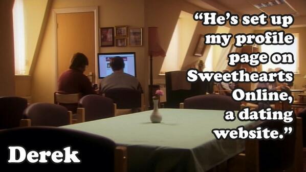 Derek: 'He's set up my profile page on sweetheartsonline.com, a dating website.' #Derek